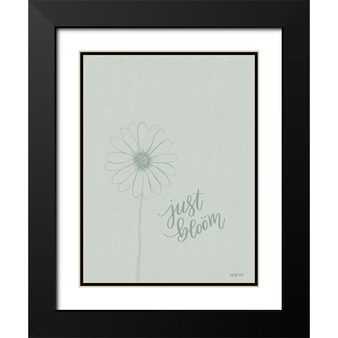 Just Bloom Black Modern Wood Framed Art Print with Double Matting by Imperfect Dust
