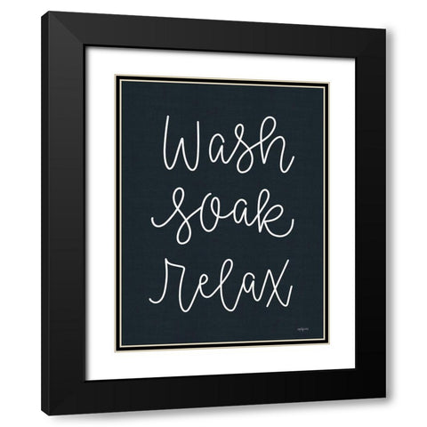 Wash-Soak-Relax Black Modern Wood Framed Art Print with Double Matting by Imperfect Dust