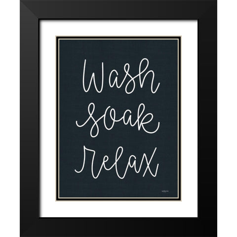 Wash-Soak-Relax Black Modern Wood Framed Art Print with Double Matting by Imperfect Dust