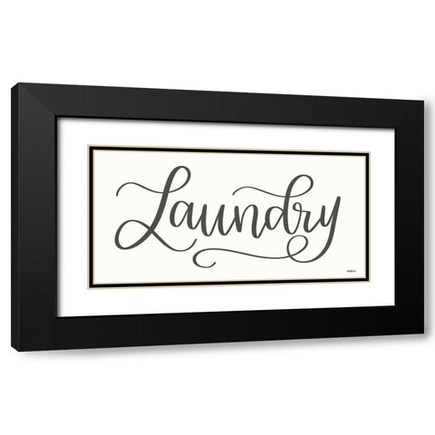 Laundry Black Modern Wood Framed Art Print with Double Matting by Imperfect Dust