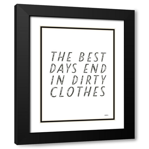 The Best Days Black Modern Wood Framed Art Print with Double Matting by Imperfect Dust