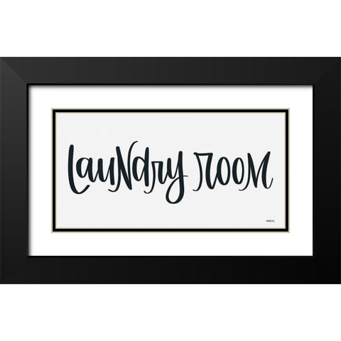 Laundry Room Black Modern Wood Framed Art Print with Double Matting by Imperfect Dust