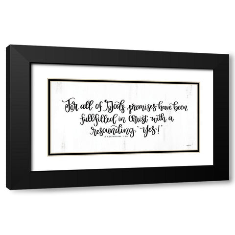 Resounding Yes Black Modern Wood Framed Art Print with Double Matting by Imperfect Dust