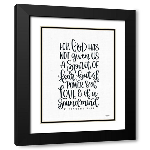 A Sound Mind Black Modern Wood Framed Art Print with Double Matting by Imperfect Dust