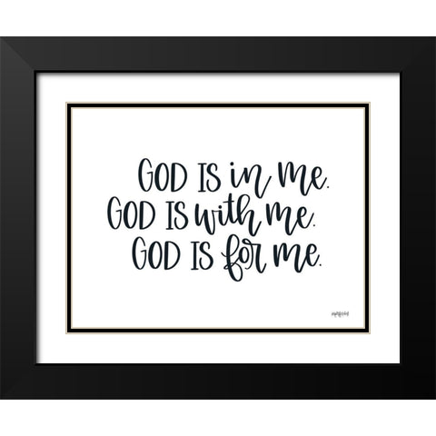 God Isâ€¦ Black Modern Wood Framed Art Print with Double Matting by Imperfect Dust