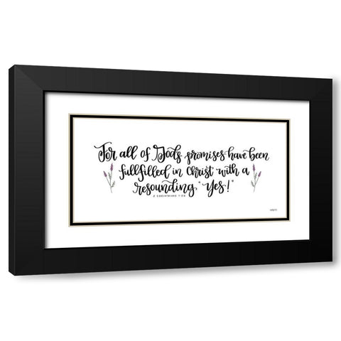 Gods Promises Black Modern Wood Framed Art Print with Double Matting by Imperfect Dust