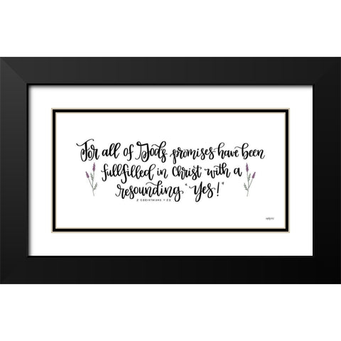 Gods Promises Black Modern Wood Framed Art Print with Double Matting by Imperfect Dust