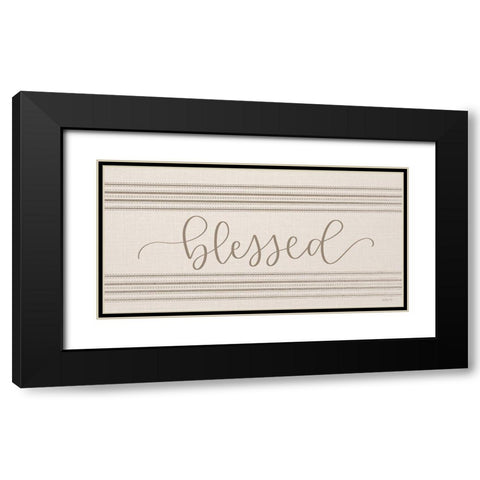 Blessed Black Modern Wood Framed Art Print with Double Matting by Imperfect Dust