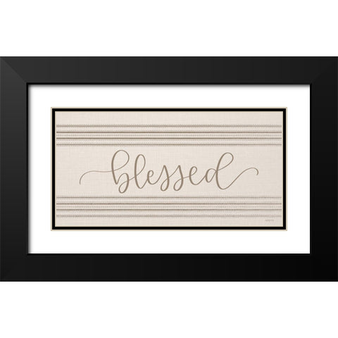 Blessed Black Modern Wood Framed Art Print with Double Matting by Imperfect Dust