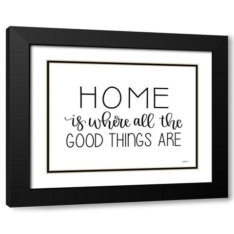 Where the Good Things Are Black Modern Wood Framed Art Print with Double Matting by Imperfect Dust