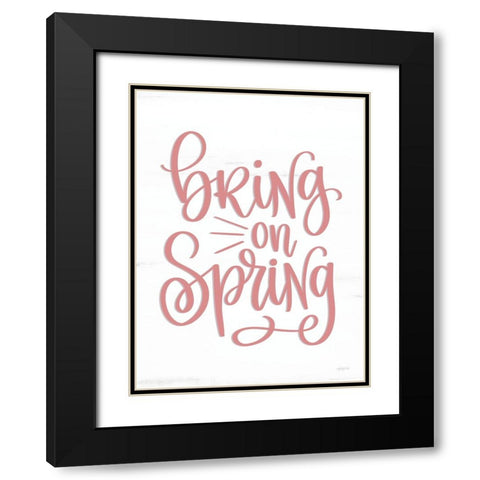 Bring on Spring Black Modern Wood Framed Art Print with Double Matting by Imperfect Dust