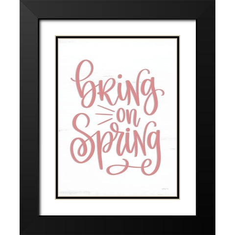 Bring on Spring Black Modern Wood Framed Art Print with Double Matting by Imperfect Dust