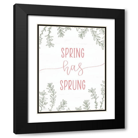 Spring has Sprung Black Modern Wood Framed Art Print with Double Matting by Imperfect Dust