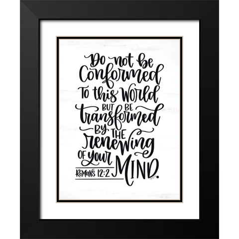 Be Transformed Black Modern Wood Framed Art Print with Double Matting by Imperfect Dust