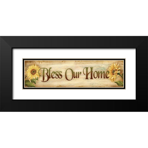 Bless Our Home Black Modern Wood Framed Art Print with Double Matting by Wargo, Ed