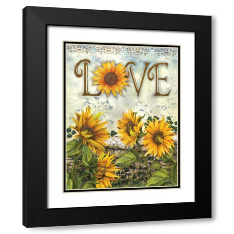 Love Black Modern Wood Framed Art Print with Double Matting by Wargo, Ed