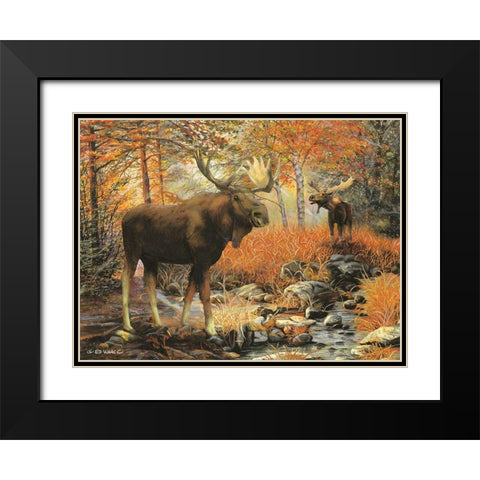 Call of the Wild Black Modern Wood Framed Art Print with Double Matting by Wargo, Ed