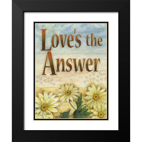 Loves the Answer Black Modern Wood Framed Art Print with Double Matting by Wargo, Ed