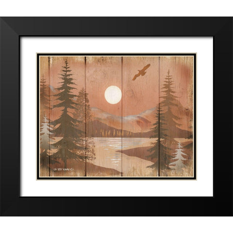 Full Moon II Black Modern Wood Framed Art Print with Double Matting by Wargo, Ed