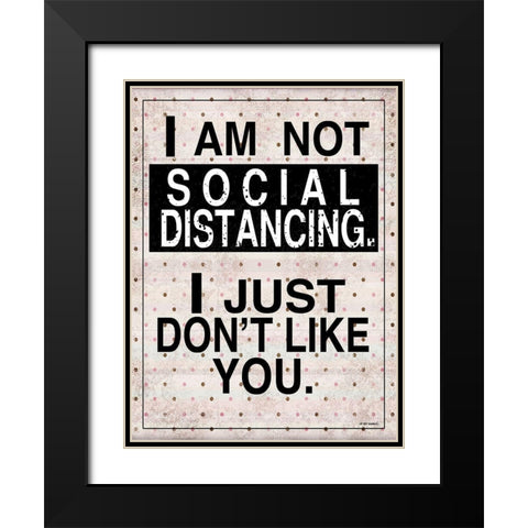 Social Distancing Black Modern Wood Framed Art Print with Double Matting by Wargo, Ed