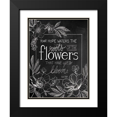 Yet to Bloom Black Modern Wood Framed Art Print with Double Matting by House Fenway