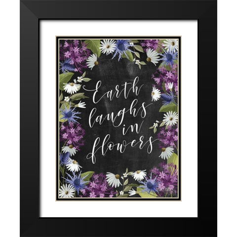 Earth Laughs in Flowers  Black Modern Wood Framed Art Print with Double Matting by House Fenway