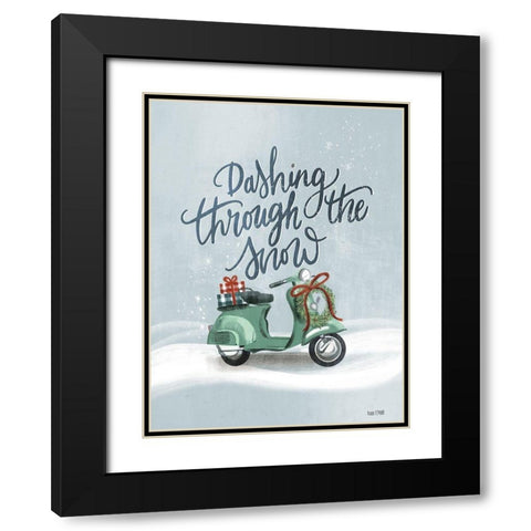Snow Scooter   Black Modern Wood Framed Art Print with Double Matting by House Fenway
