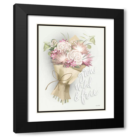 Wild and  Free Black Modern Wood Framed Art Print with Double Matting by House Fenway
