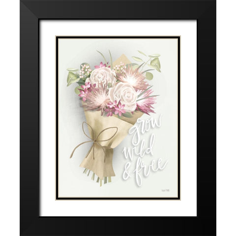 Wild and  Free Black Modern Wood Framed Art Print with Double Matting by House Fenway
