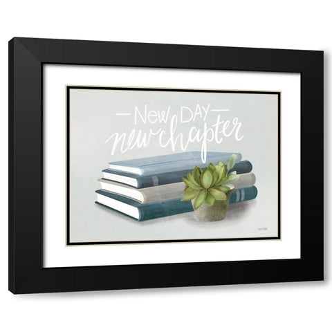 New Chapter Black Modern Wood Framed Art Print with Double Matting by House Fenway
