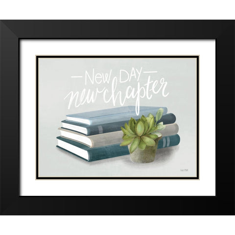 New Chapter Black Modern Wood Framed Art Print with Double Matting by House Fenway