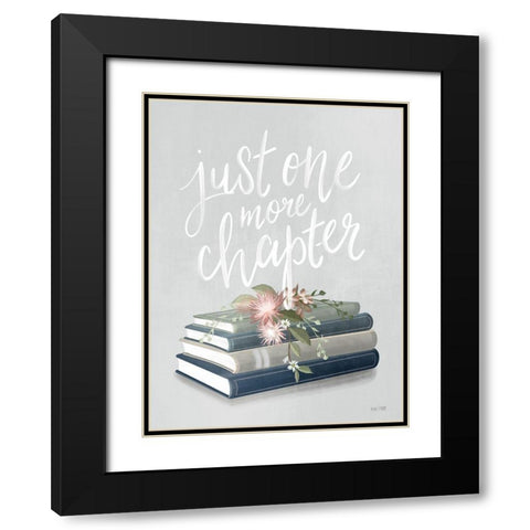 One More Chapter Black Modern Wood Framed Art Print with Double Matting by House Fenway