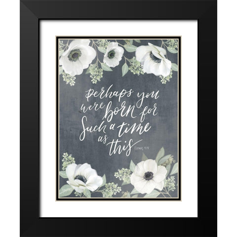 A Time as This Black Modern Wood Framed Art Print with Double Matting by House Fenway