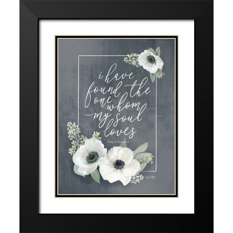 My Soul Loves Black Modern Wood Framed Art Print with Double Matting by House Fenway