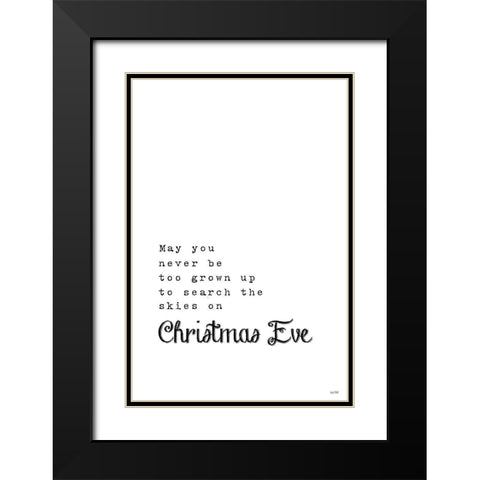 Christmas Skies Black Modern Wood Framed Art Print with Double Matting by House Fenway