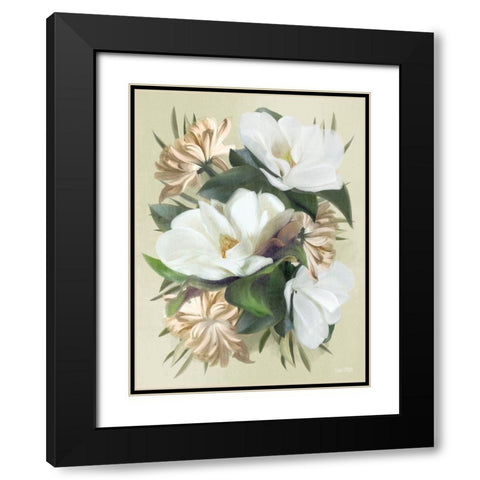 Vintage Romance Black Modern Wood Framed Art Print with Double Matting by House Fenway