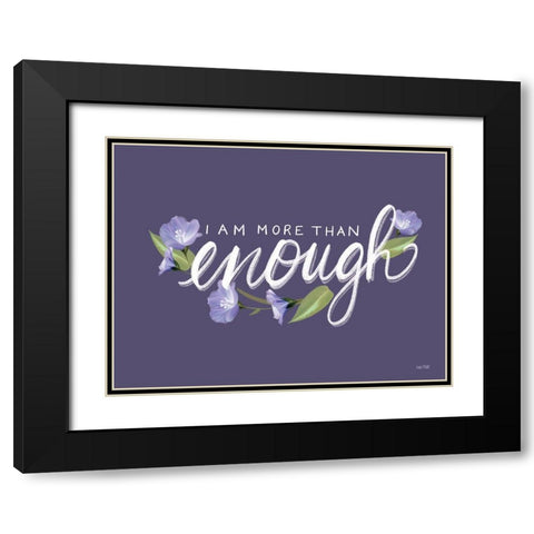 More than Enough Black Modern Wood Framed Art Print with Double Matting by House Fenway