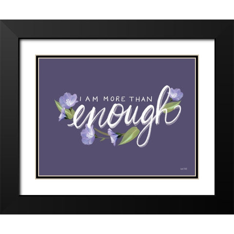 More than Enough Black Modern Wood Framed Art Print with Double Matting by House Fenway