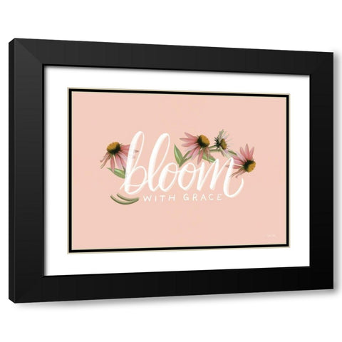 Bloom with Grace     Black Modern Wood Framed Art Print with Double Matting by House Fenway