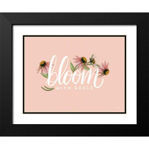 Bloom with Grace     Black Modern Wood Framed Art Print with Double Matting by House Fenway