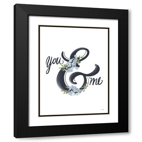 You And Me Black Modern Wood Framed Art Print with Double Matting by House Fenway