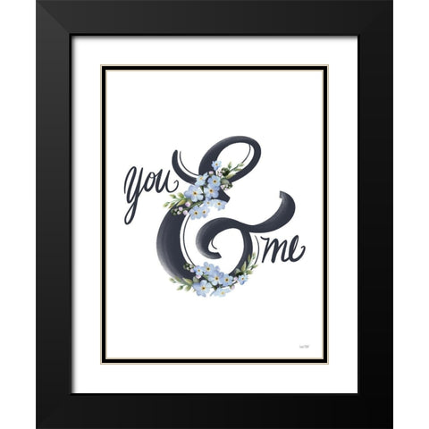You And Me Black Modern Wood Framed Art Print with Double Matting by House Fenway