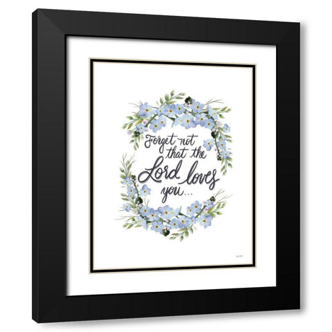 The Lord Loves You Black Modern Wood Framed Art Print with Double Matting by House Fenway