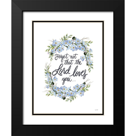 The Lord Loves You Black Modern Wood Framed Art Print with Double Matting by House Fenway