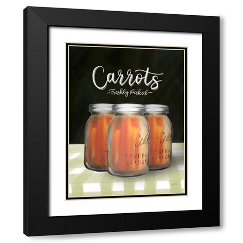 Farm Fresh Carrots Black Modern Wood Framed Art Print with Double Matting by House Fenway