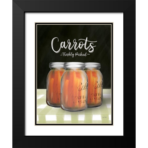 Farm Fresh Carrots Black Modern Wood Framed Art Print with Double Matting by House Fenway