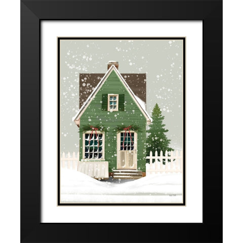 Holiday Home Black Modern Wood Framed Art Print with Double Matting by House Fenway