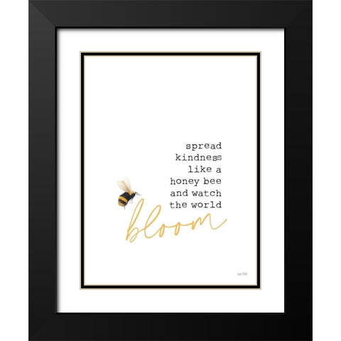 Spread Kindness Black Modern Wood Framed Art Print with Double Matting by House Fenway