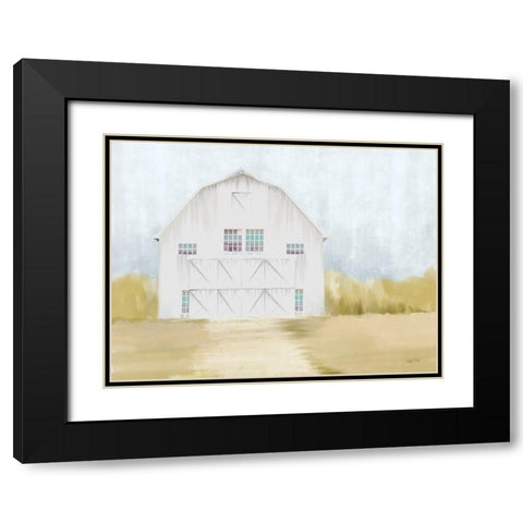 Autumn Barn    Black Modern Wood Framed Art Print with Double Matting by House Fenway