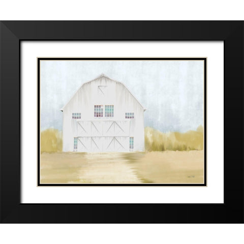 Autumn Barn    Black Modern Wood Framed Art Print with Double Matting by House Fenway